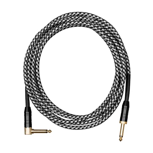 CASCHA Professional Line Guitar Cable, Angled, Tweed Black, 9 m - Image 4