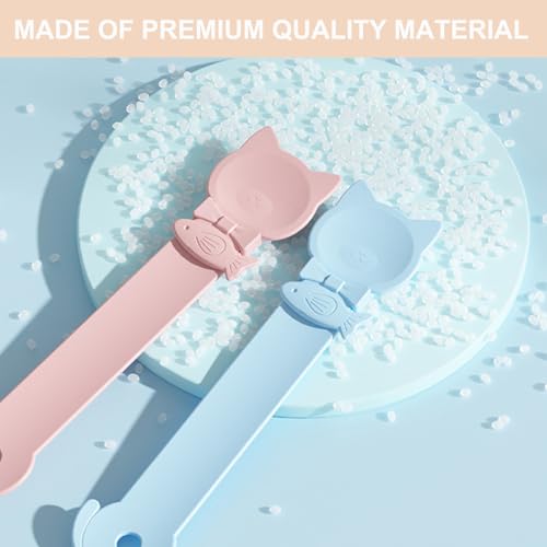 Image of PETPAWLOVELY-3PCS Cat Treat Spoon Squeeze,Cat Strip Feeder spoon,Easy Feeding Spoons for Licky Treats,Pet Food Spoons for Wet Food, Suitable for Churu Paste Treat(3 Color)