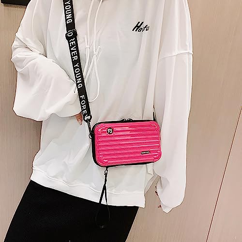 Mini Suitcase Bag, Mini Suitcase Crossbody Bag, Women Solid Cosmetic Handbag Multifunction Crossbody Bag4