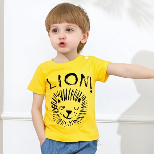 Image of DEEKEY Toddler Boys Shirts Short-Sleeve Little Kids t Shirts Boys' Tops, Tees & Shirts Graphic TEE Age for 2-7 Years 4-Pack
