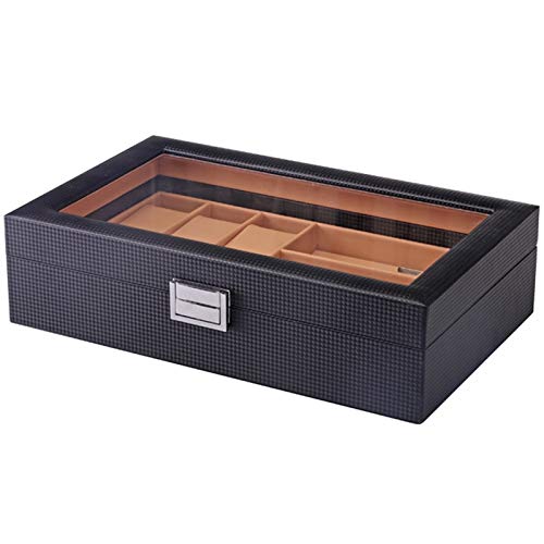 Boîte de lunettes pour machines à lune rangement transport rigide en cuir de carbone XJBTBA