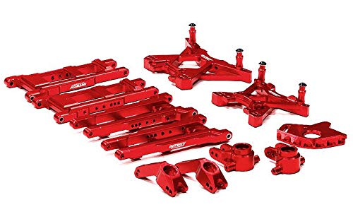 Integy RC Model T8580RED Billet Machined Suspension Set for 1/10 Stampede 4X4 & Slash 4X4 (Non-LCG)