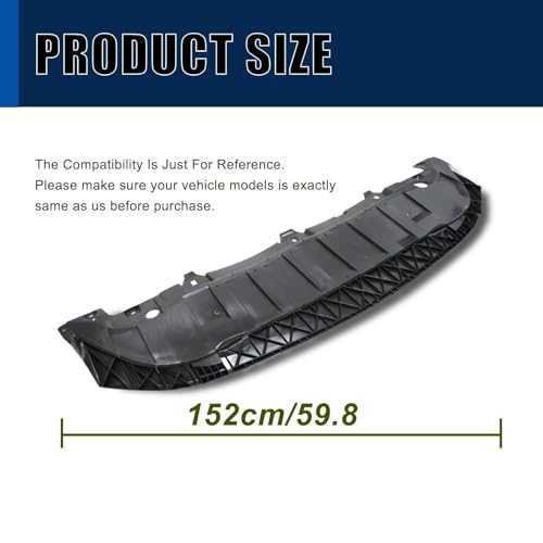 Image of FZJDSD Black Front Bumper Splash Shield Guard Under Cover 1178850036 Compatible with Mercedes-Benz CLA 250 2014-2016