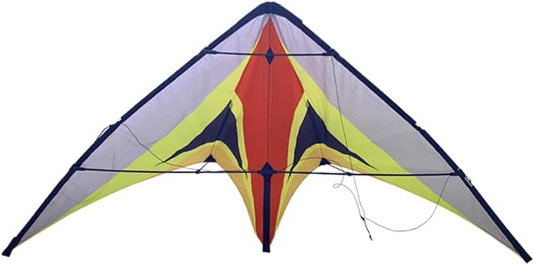 Folding Dual Line Stunt Kite, Delta Shape Sport Kite with Colorful Design, 62.99x28.14 Inch Wingspan, Outdoor Flying Kites for Beach and Park