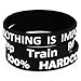 Fitness Culturismo 3 Pulseras 100% Hardcore Nothing is Impossible Eat Sleep and Train Fitness Studio Gimnasio Estilo de Vida Crossfit Silicone Rubber