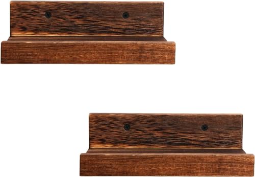 Mini Floating Shelves, Small Natural Wooden Display Wall Shelf fo...