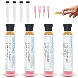 PRÉCISION CHIRURGICALE POUR CMS: L'aiguille fine fournie avec cette pâte à souder à froid permet un dosage extrêmement localisé. Parfait pour appliquer la pate a braser etain sur des pattes de composants minuscules sans faire de ponts de soudure.