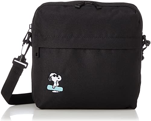 スヌーピー ショルダーバッグ ショルダー バッグ RE-PET スクエアショルダー メッセンジャー トート メンズ レディース 斜めがけ 大容量 snoopy0244 ブラック