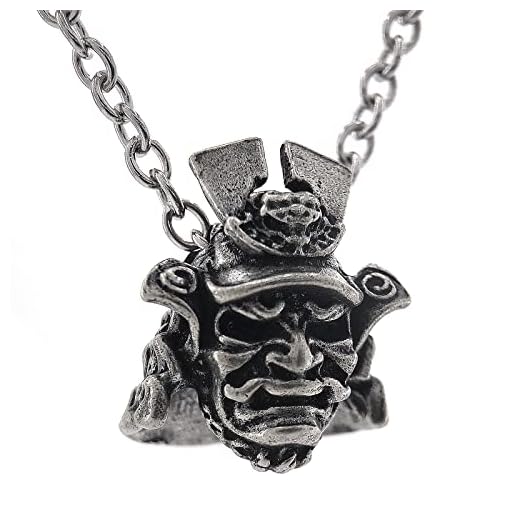 Wchama Japanese Samurai Shogun Helmet Mask Necklace Armor Ghost Tsushima Good Luck Charm Necklaces (Samurai)