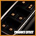 awlbed Pack-1 Car Control Switch Luminous Sticker, A Set of 20 Appliques Night Precise Positioning Car Button, Window Lift Portable Identification Sticker, Universal for Cars (Fluorescence Orange)