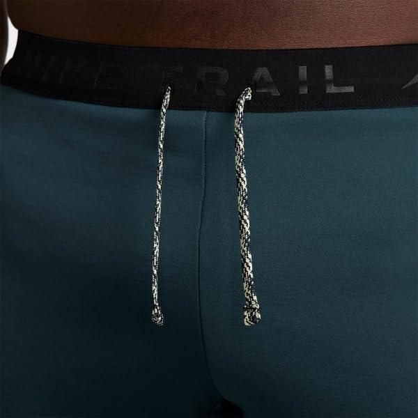 Nike Trail Men's Lunar RAY Winter Tights, Deep Jungle/Black/Luminous Green, Small