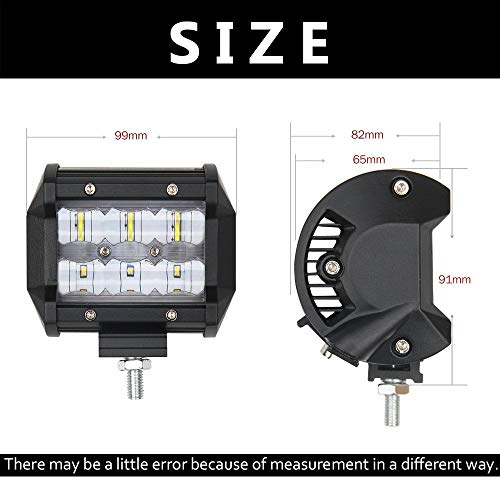 Image of AllExtreme EX4IRW2 4 Inch 9D Reflector CREE LED Light Off-road Work Light External Headlight with Brackets for Truck Car ATV SUV Jeep Van (30W, White Light, 2 PCS)