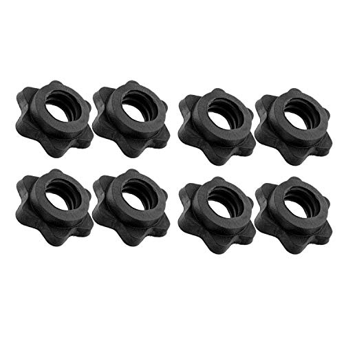 SODIAL 4 Pairs Dumbbell Hex Nut,Dumbbell Rod Nut,Spinlock Collars for Barbells Bars Training Sports