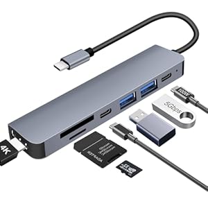 Hub Usb C Hdmi 4k Pd 100w Adaptador, 7 En 1 Docking Station Con 3*usb A/c 3.0 2.0, Lector De Tarjetas Sd/tf, Dock Station Hub Usbc Compatible Para Macbook Air/pro,ipad Pro,imac,iphone 15 16 Pro Max
