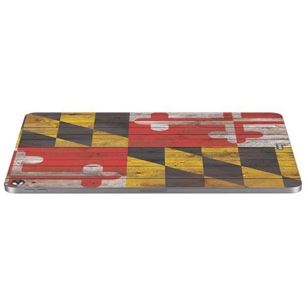 Skinit Decal Tablet Skin Compatible with iPad Air 11in (2024-2025) - Maryland Flag Dark Wood Design