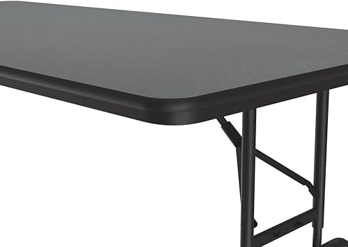Miniatura 299 de Correll - Mesa plegable de altura ajustable y resistente, parte superior laminada de alta presión, fabricada en Estados Unidos, delantal de acero