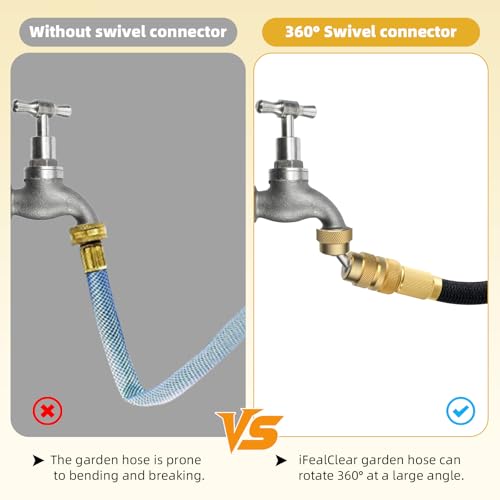 Image of 2 Pack Swivel Metal Garden Hose Adapter, 3 /4 inch Hose-Protect with 4 Adapters