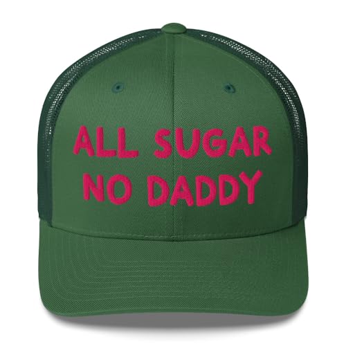 All Sugar No Daddy Trucker Hats Women, Birthday Gifts for Mom, Wife, Funny Embroidered Hat for Girls, Vintage Cap 5