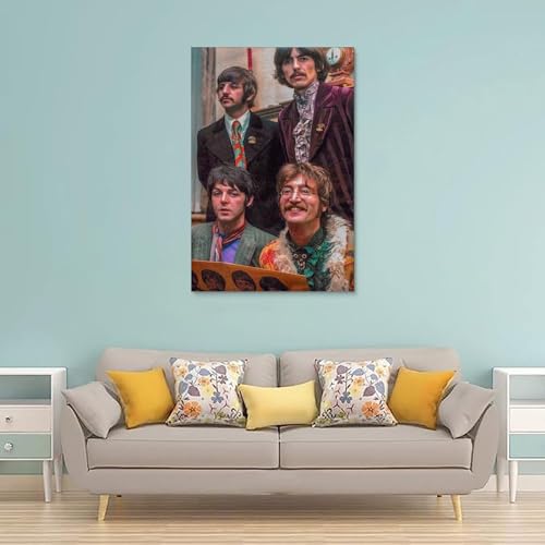 LUISAS Poster vintage des Beatles sur toile – Impression d’art moderne pour chambre à coucher – 30 x 45 cm - Les Beatles, Paul McCartney, John Lennon, RIngo Starr, George Harrison LUISAS Poster vintage des Beatles sur toile - Impression d'art moderne pour chambre à coucher - 30 x 45 cm – Image 3