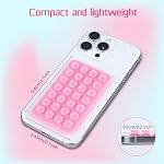 6 Pcs Silicone Suction Cup Phone Holder, Double-Sided Sticky Phone Suction Grip Accessories, Waterproof Hands-Free Suction Smartphone Mount, Cellphone Case Accessories (Pink, White, Black)