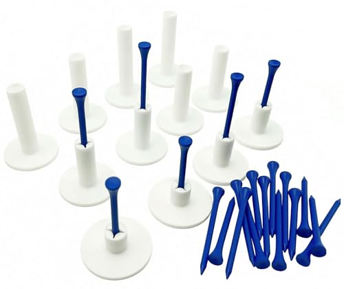 Tees de golf en caoutchouc pour tapis : lot de 32 supports d'entraînement intérieur et extérieur