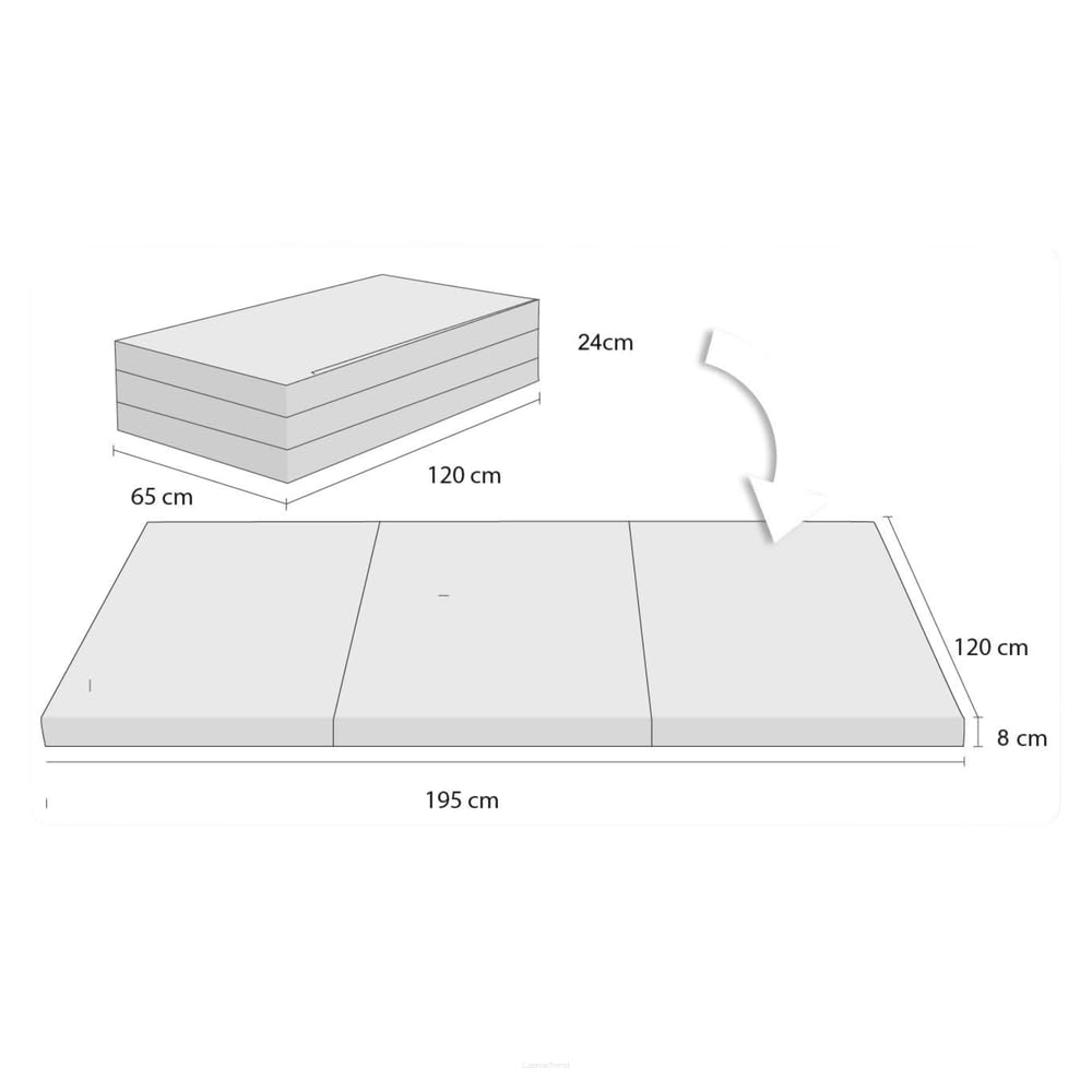 FORTISLINE Matelas pliable de voyage XL - Motif roses et fleurs - 195 x 120 x 8 cm - Avec sac cadeau - Matelas pliant pour invités - Certifié Oeko-Tex - Housse amovible - Mousse