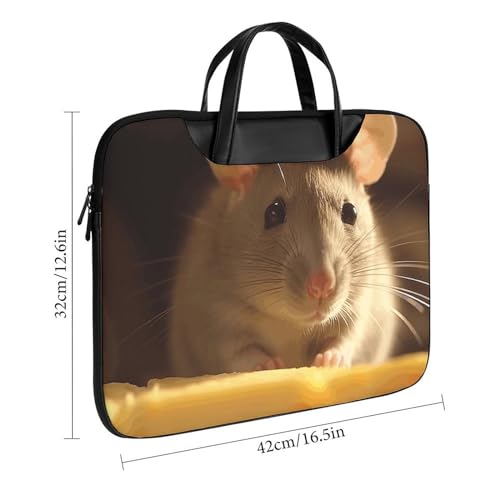 Rat Eats Cheese Laptop Shoulder Bag 17 Inch miniatura 3