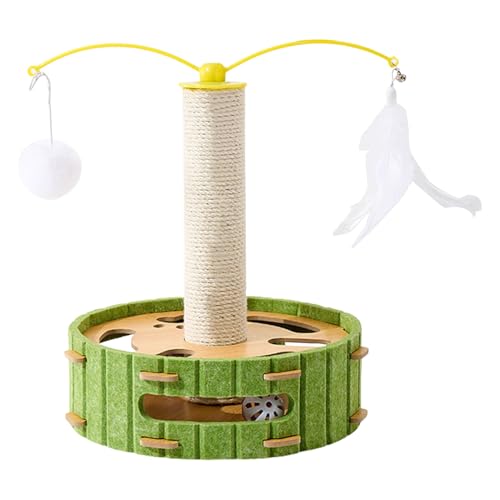 子猫用のスクラッチポスト,ボールトラック付きエクササイズゲーム - 子猫用爪とぎ器おもちゃ付き - 家庭用、寝室、リビングルーム、アパート、コーナー、プレイエリア、リラクゼーションゾーン向け