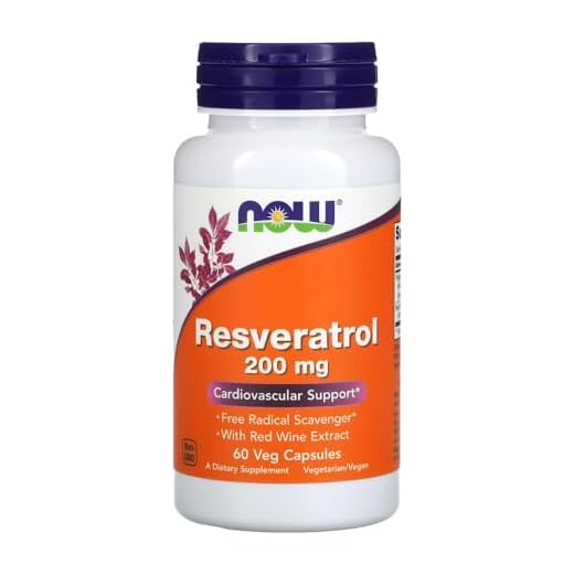 Now Foods Resveratrol 200mg Ext Vinho Tinto 60Cáps Produto Importado