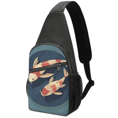 Bolso bandolera deportivo casual para pecho 15.4x8.3x3.5 in miniatura 1