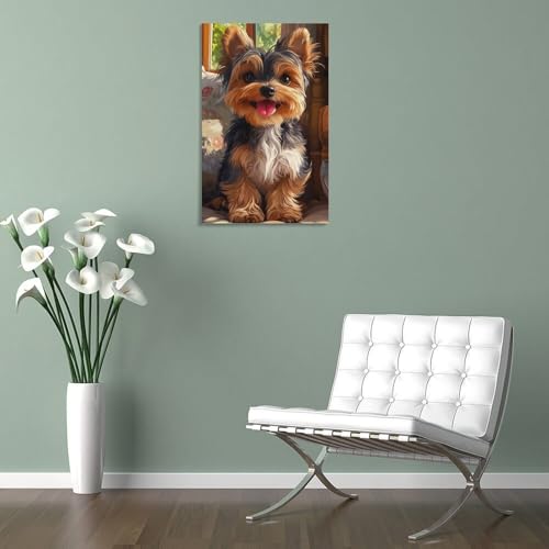 Terrier du Yorkshire impression sur toile tendre et unique