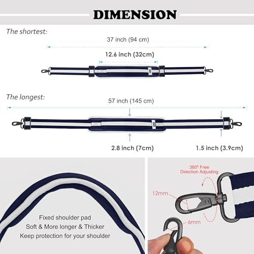 Image of ZINZ Bag Shoulder Strap, Padded Adjustable Shoulder Strap Replacement