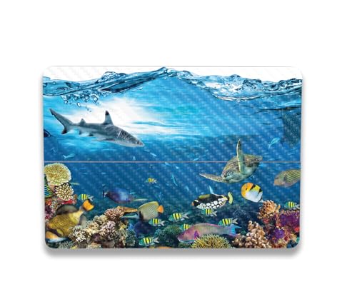 Image of MightySkins Carbon Fiber Skin Compatible with Microsoft Surface Laptop Studio 2 (2023) Full Wrap Kit - Below The Waves | Protective, Durable Textured Carbon Fiber Finish | Made in The USA