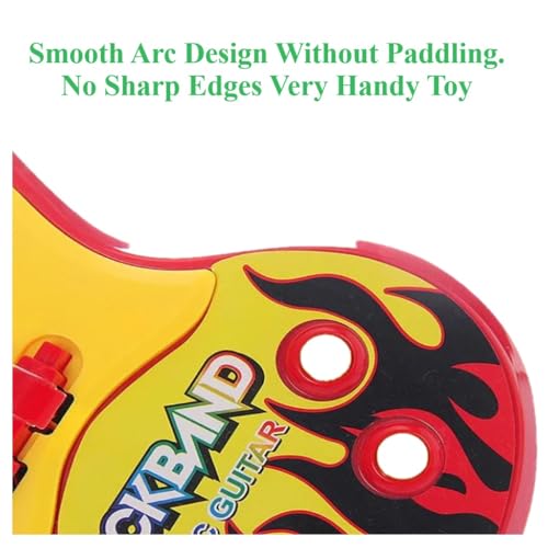 Image of VGRASSP 4 String Stylish Musical Toy 15 inch Rock Band Music Guitar for Children, Kids Handheld Best Toy Gift with Light for Girls & Boys, Color as per Stock