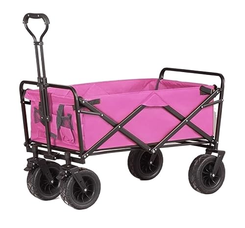 Trolley Cart Klappbarer Gartentrolley Mit 4 Strandrädern Robuster Wagen Einkaufswagen Für Outdoor Camping Pull Truck Campingwagen Gartenwagen – Bild 3