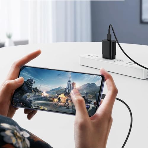 Image of KUZOOM 60W USB C to C Fast Charging Cable, Type C to Type C Cord for Samsung Galaxy S24 /S23 /S22 /S21 /S20, Note 20 /Note 10, Z Fold 3 /4 /5, iPhone 16 Series - Black