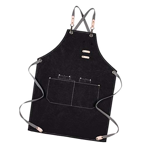Hemoton Delantales Barista Cooking Chef BBQ Grill Delantal Halter Delantal Ajustable para Servir con Cinturón de… - Imagen 5