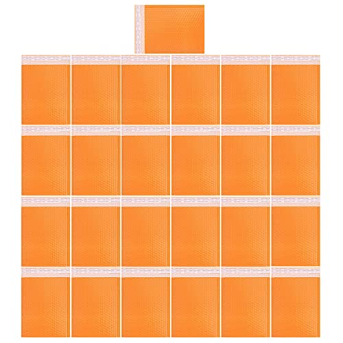 Enveloppes rembourrées à bulles KAIXILU lot de 25 orange pour expédition sécurisée 22,9x17,8 cm