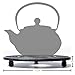 suyika Cast Iron Mat with Rubber Pegs/Feet for Japanese Tea Kettle Cast Iron Teapot Black Trivet 5.3in