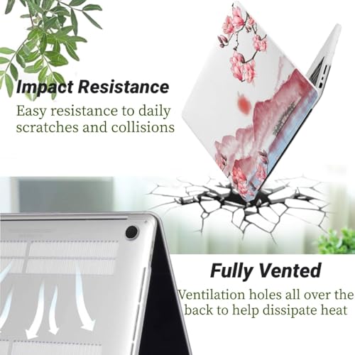Eviter Rayures MacBook Air 13 Pouces avec cette Coque Rigide Durable A2337 Motif Paysage Fleuri - 4