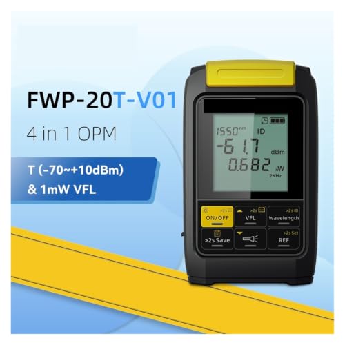 Medidor de potencia óptica de bajo error con localizador de fallos de 850-1625nm para fibra 2
