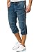 Produktbild Indicode Herren Fortune 3/4 Jeans Shorts | Kurze Hose Men Shorts Freizeithose für Männer Medium Indigo XL