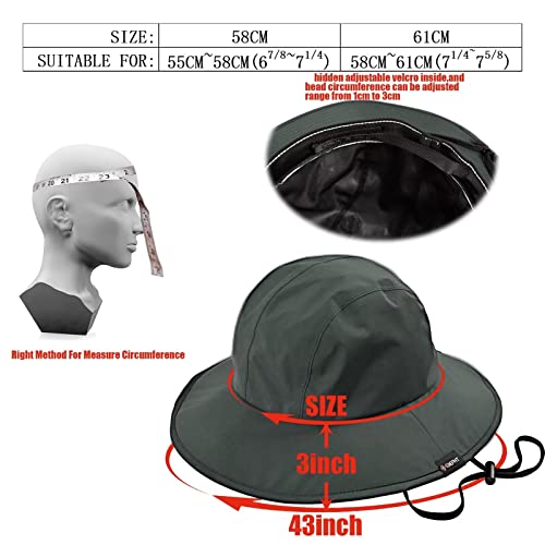 G Giepht Water Repellent Resistant Waterproof Sun Rain Hat With Adjustable Head Net Hat Black Mesh Mosquitoes Bugs Gnats Fly With Chin Strap String Hiking Walking Travel Camping Fishing Men And Women #TOP4