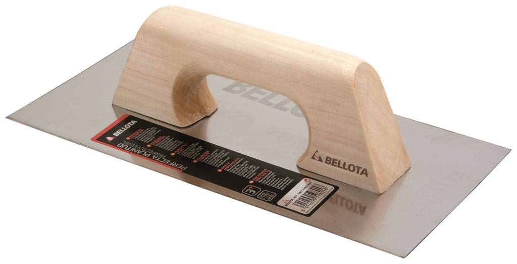 Bellota 5861-1 INOX - Llana de acero inoxidable (300x150mm) con mango de madera