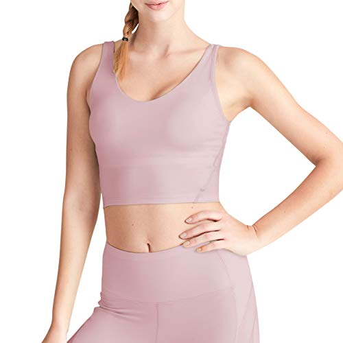 Nishore Sutiã esportivo feminino U nas costas em U com decote removível e acolchoado colete acolchoa