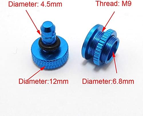 Miniatura 3 de Piezas de juguete a control remoto 1 tapón de tubo de llenado de combustible de gasolina de aluminio, tapón de tubo de línea de puntos, tapa de