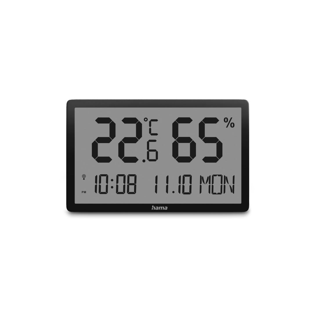 Digital Thermometer and Hygrometer "Lombok", for indoors, black