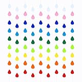 SaktopDeco 9 Pack Colorful Raindrops Garland Felt Raindrop Banner DIY Hanging Raindrop Baby Shower April Party Decorations