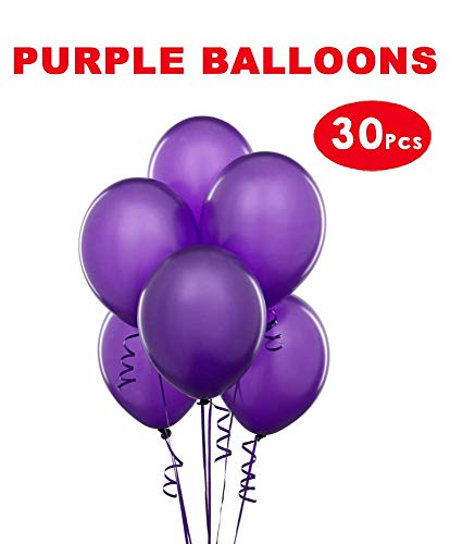 Image of WoW Party Studio Unicorn Theme Birthday Party Latex Purple Balloons for Decoration - 30Pcs