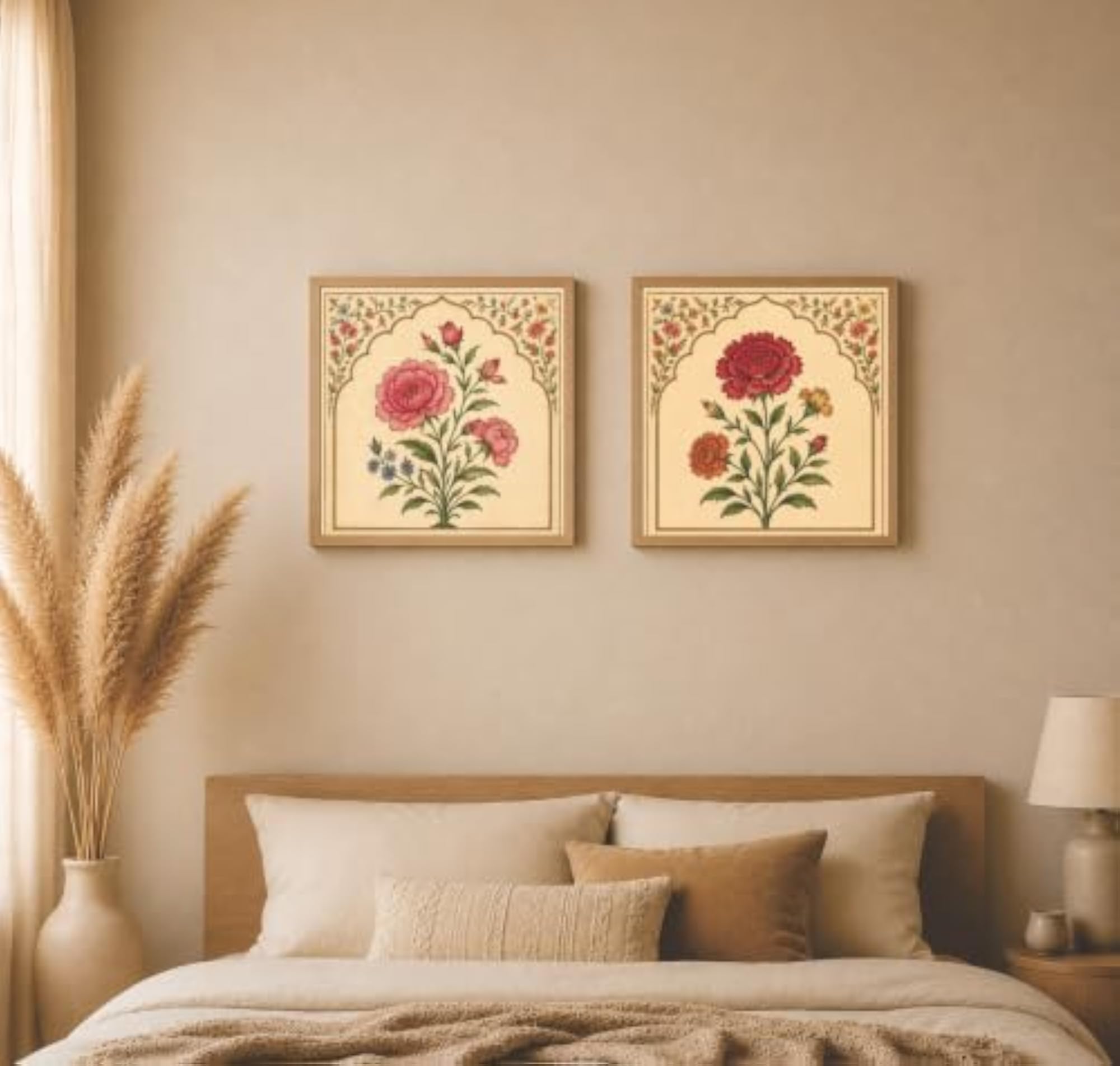 Set of 2 Square Photo Frames, Durable Picture Frames for Wall